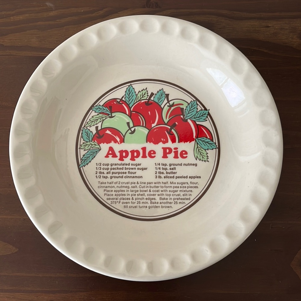 Sunnycraft Sunstone Collection Apple Pie Recipe Pie Plate